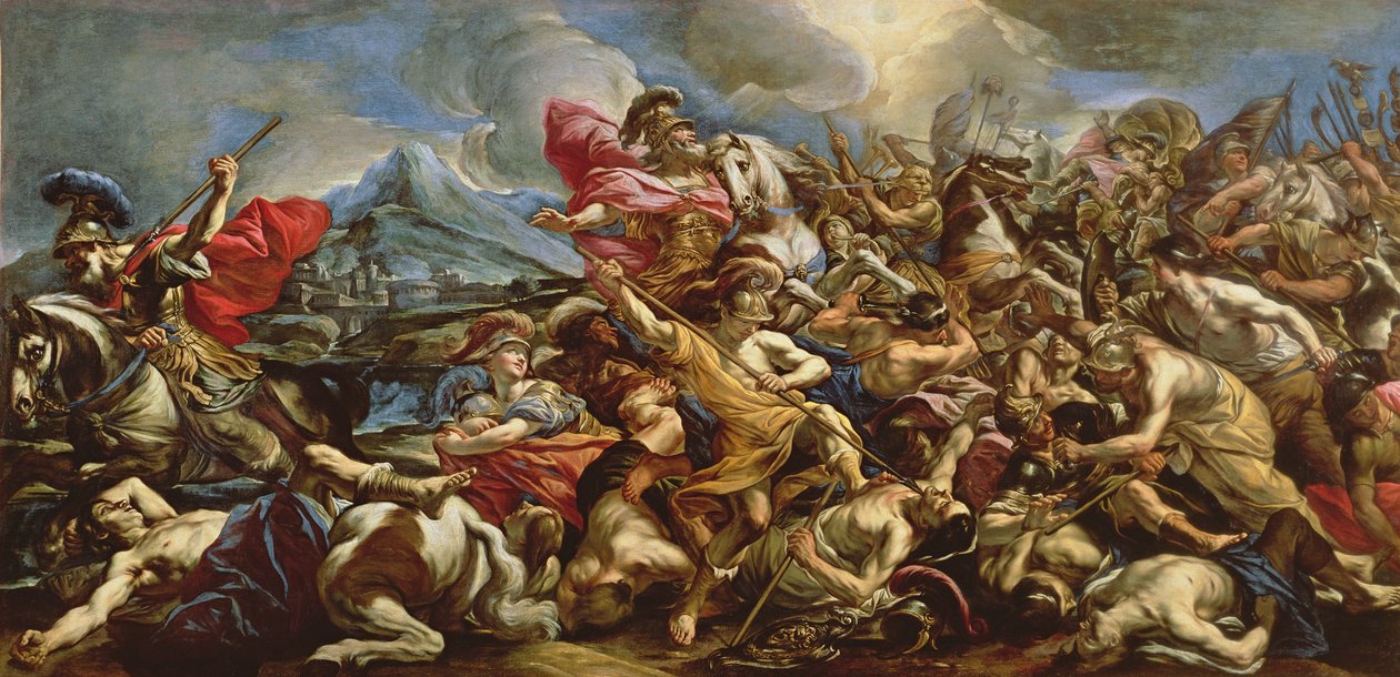 Joshua Stopping the Sun to Defeat the Amalekites by Giovanni Battista Benaschi