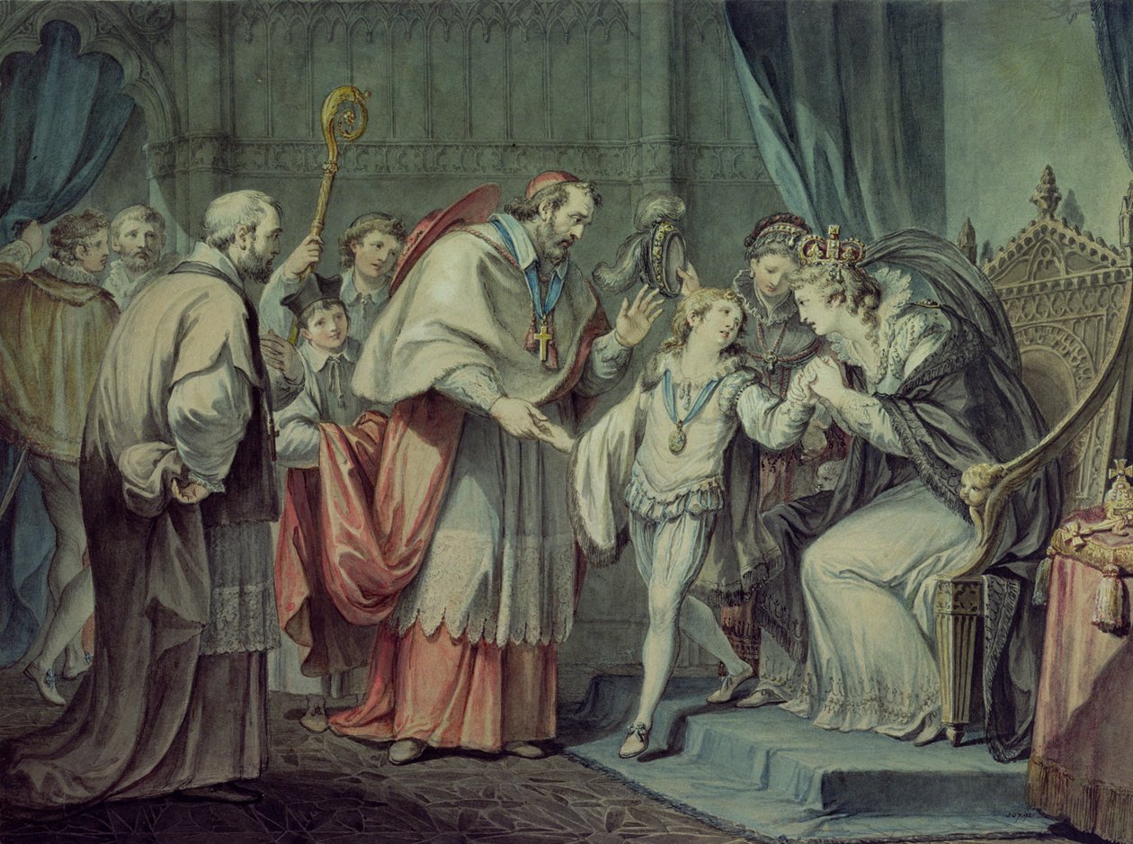 Richard, Duke of York, Taking Leave of His Mother, Elizabeth Woodville, in the Sanctuary, Westminster by Giovanni Battista Cipriani