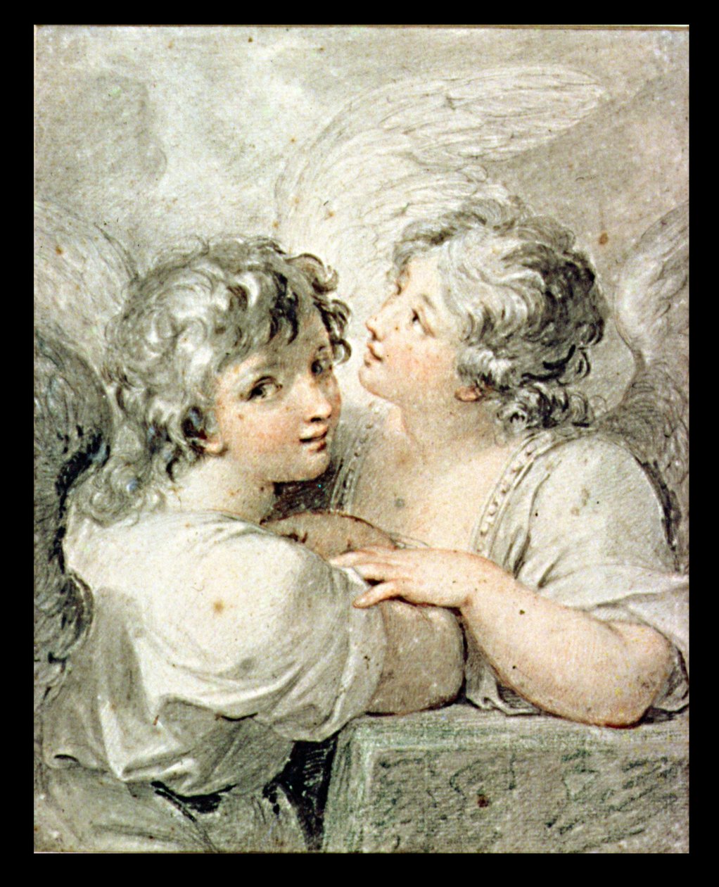 Two angels, 18th century by Giovanni Battista Cipriani