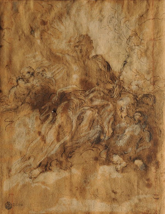 Christ in Glory with the Angels by Giovanni Battista Gaulli