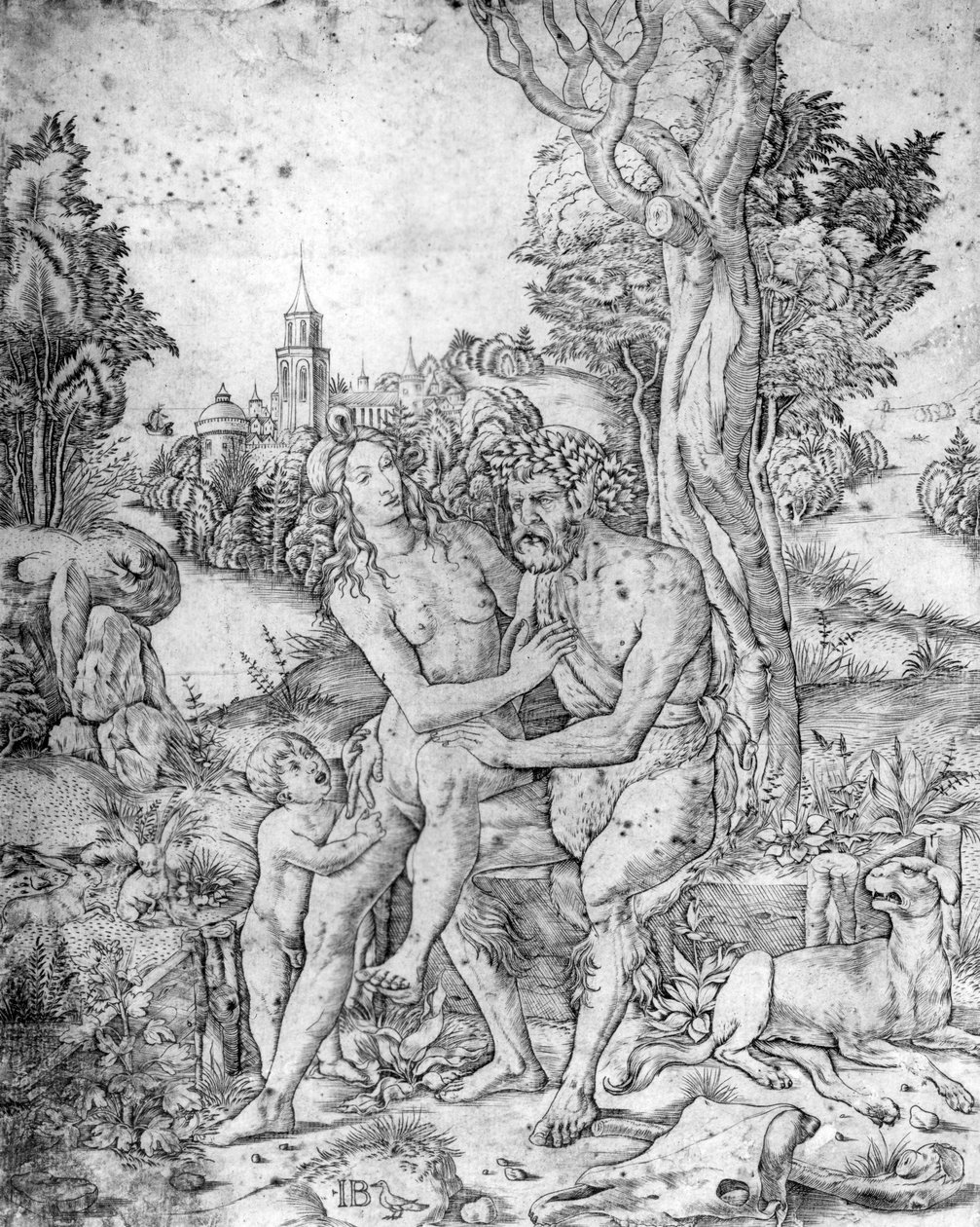 A family of fauns by Giovanni Battista Palumba