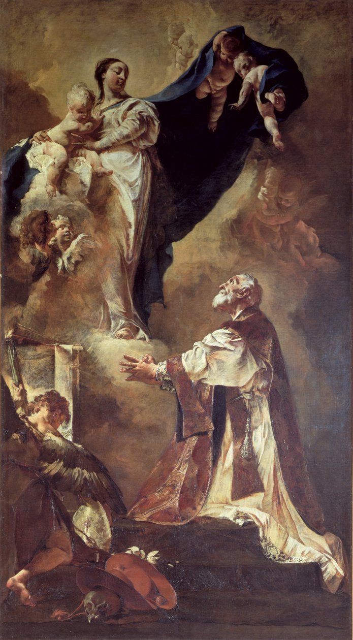 Virgin and Child Appearing to St. Philip Neri, 1725-26 by Giovanni Battista Piazzetta