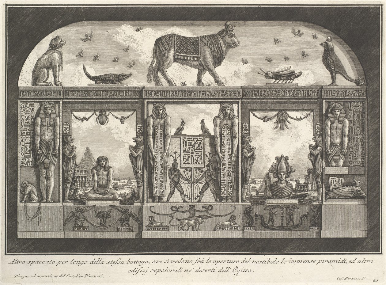 Egyptian Mural Decoration for the Caffè degli Inglesi, Piazza di Spagna, Rome, 1769. From Diverse maniere d