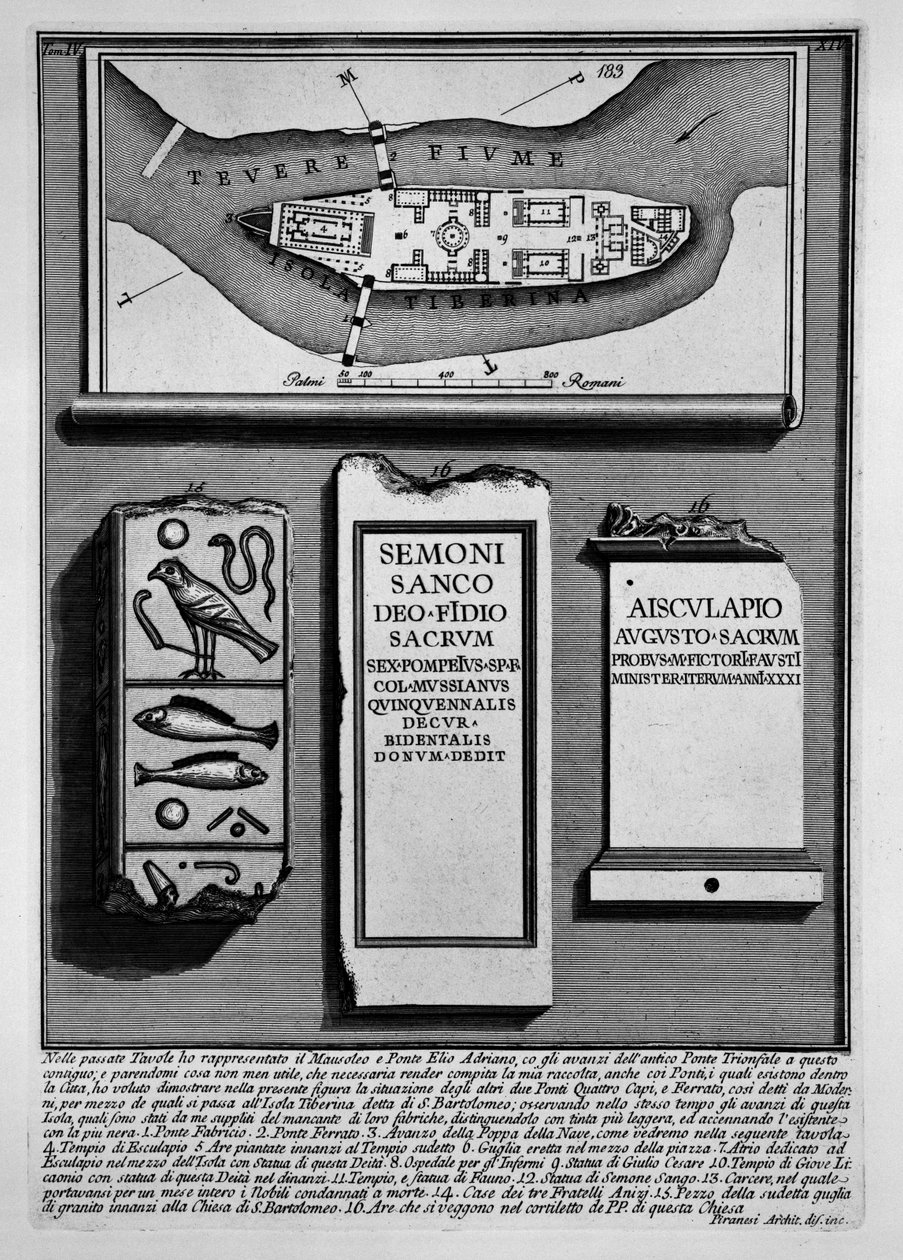 Tiber Island by Giovanni Battista Piranesi