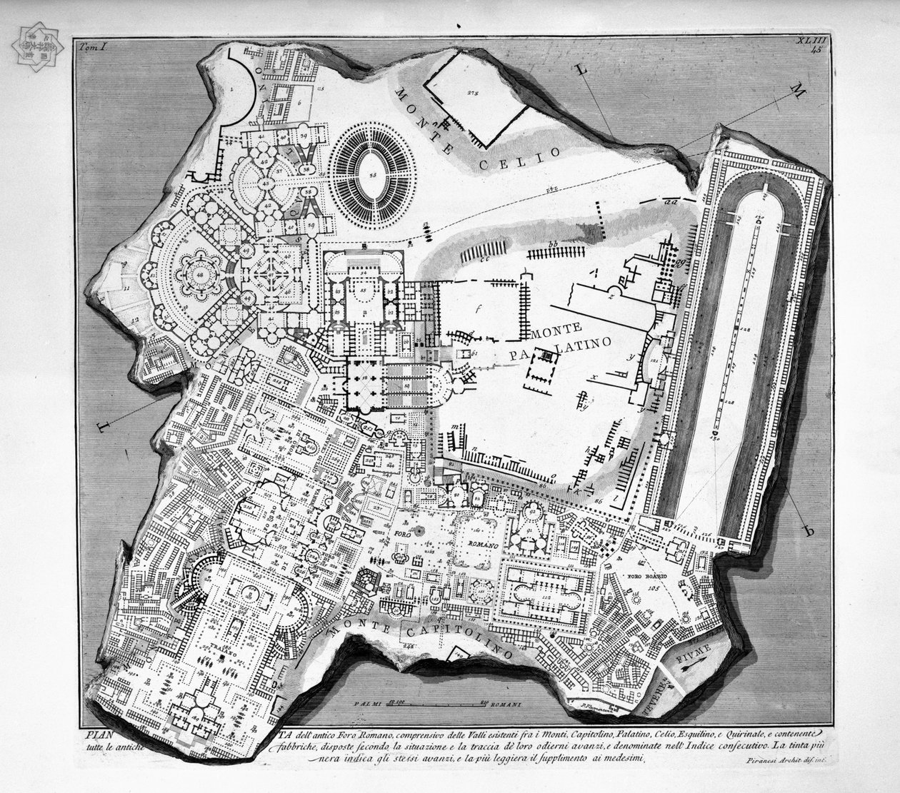 Map of the Roman Forum by Giovanni Battista Piranesi