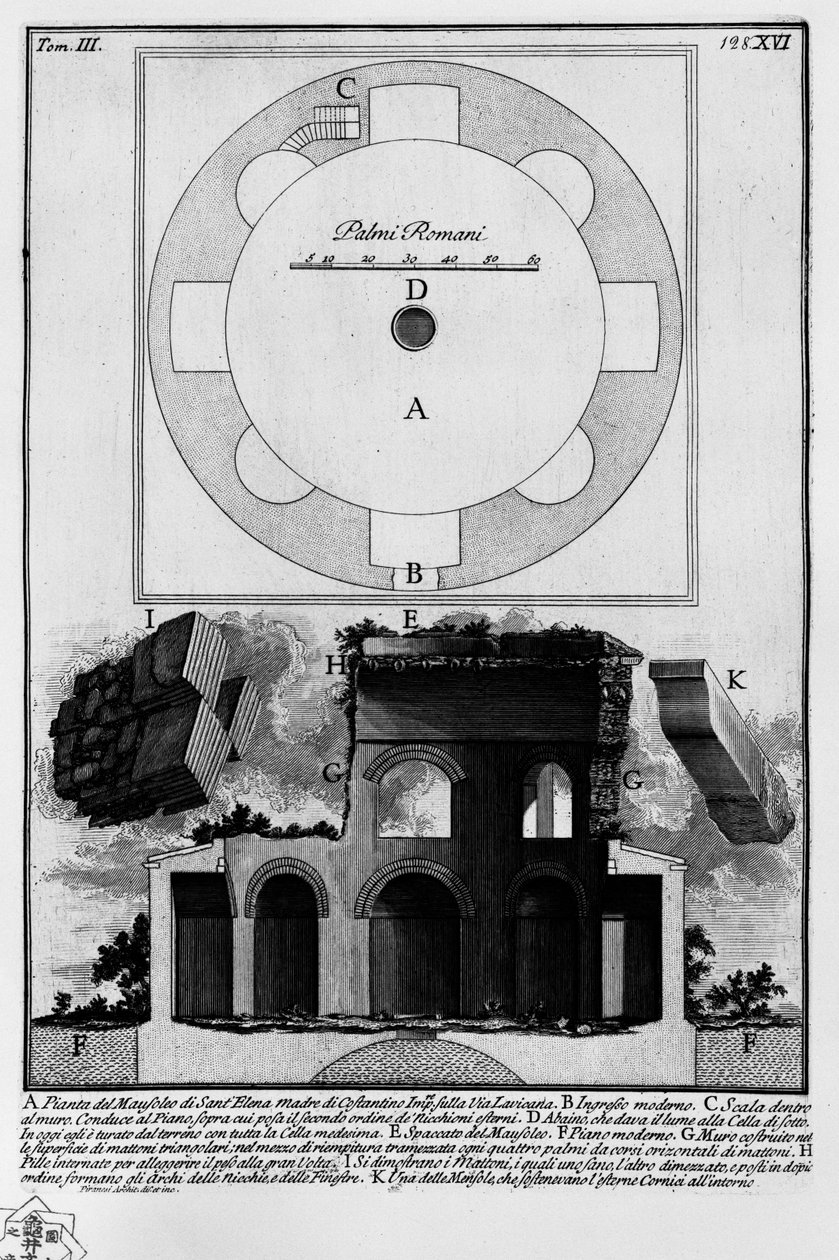 Mausoleum of Helena by Giovanni Battista Piranesi