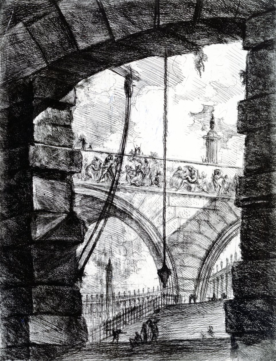 Plate 4 from the Carceri Series, 1761 by Giovanni Battista Piranesi