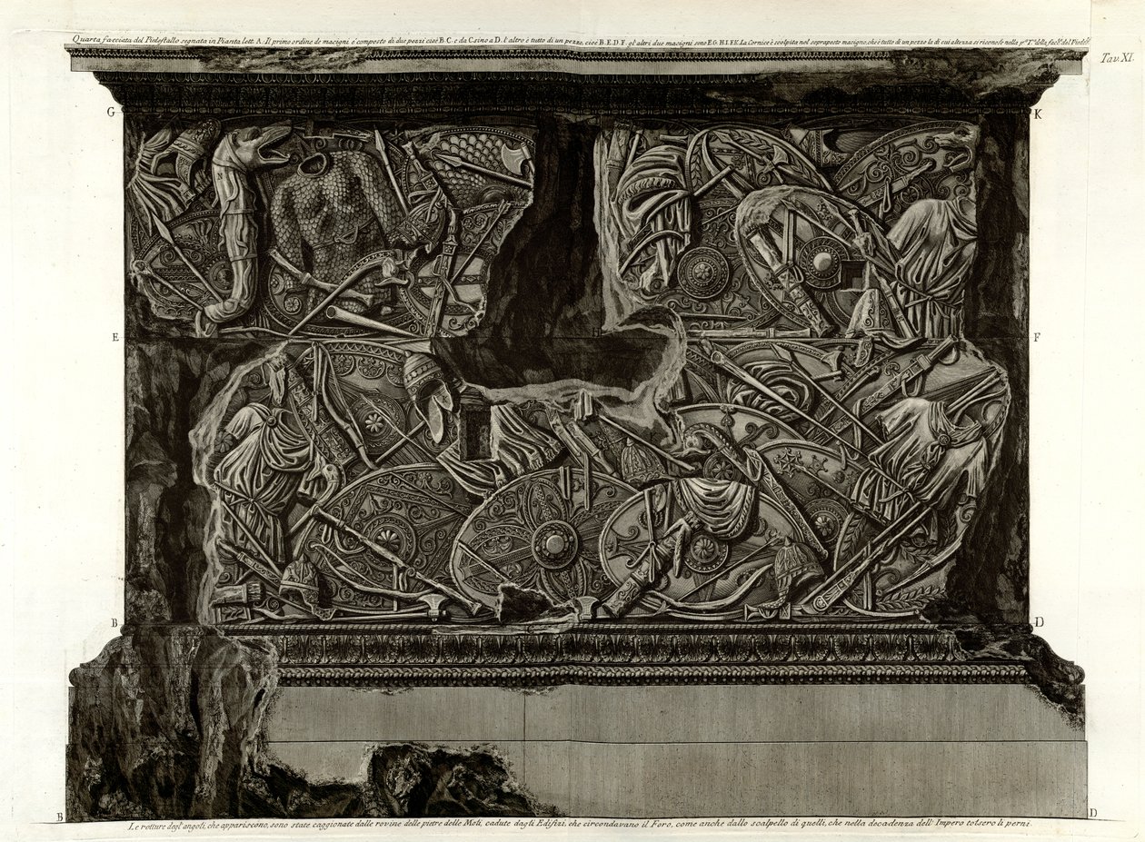 Fourth Facade of the Pedestal by Giovanni Battista Piranesi