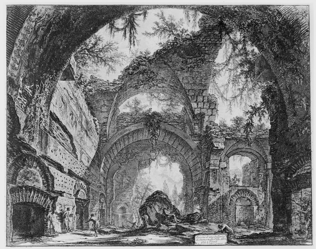 Ruined Gallery of the Villa Adriana at Tivoli by Giovanni Battista Piranesi