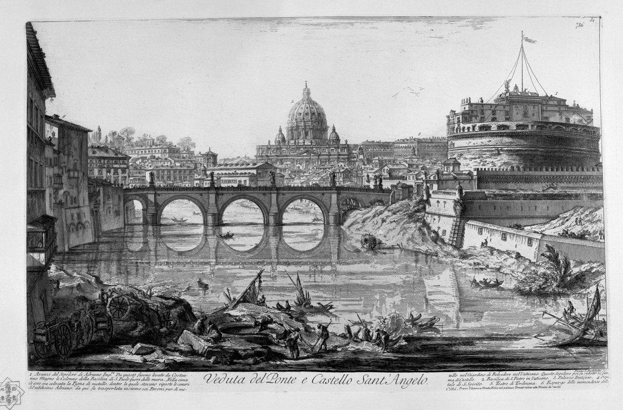 View of the Bridge and Castle Sant