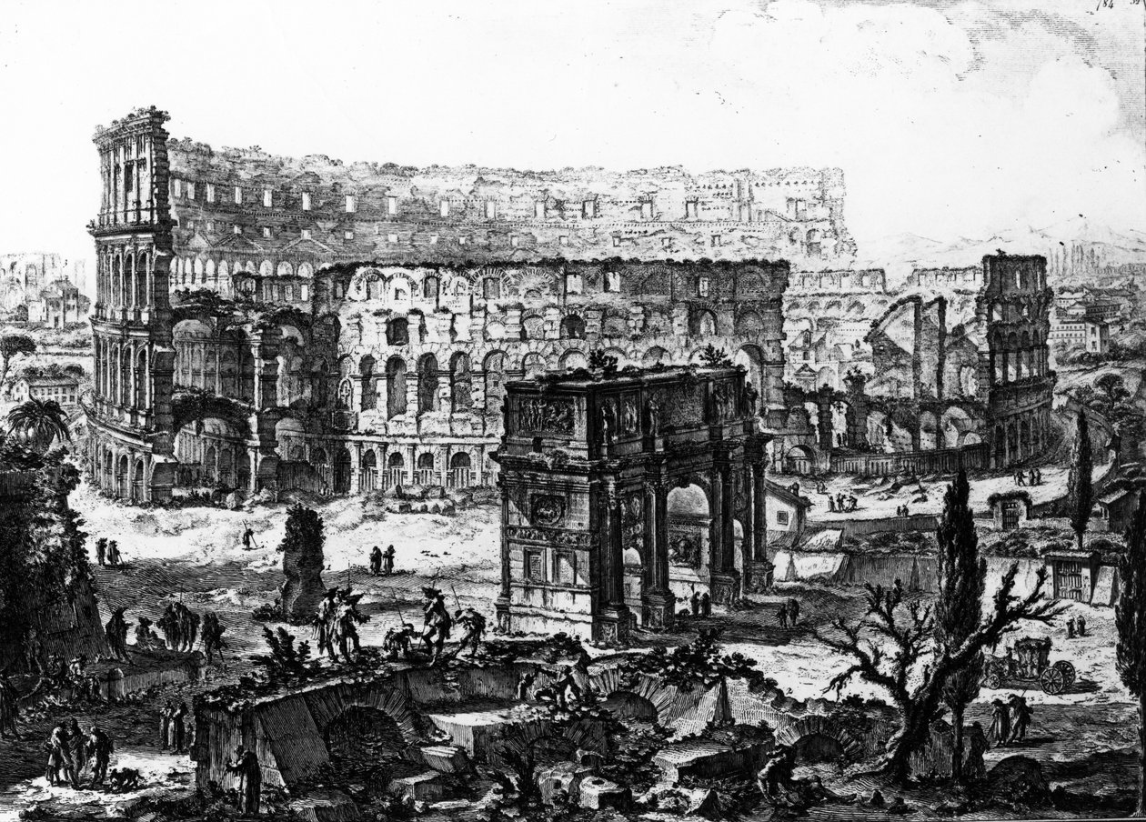 View of the Arch of Constantine and the Colosseum, from the 