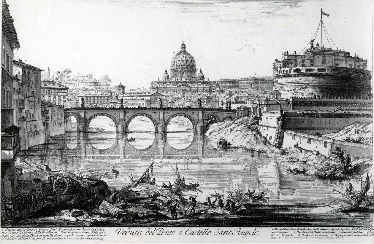 View of the Bridge and Castel Sant