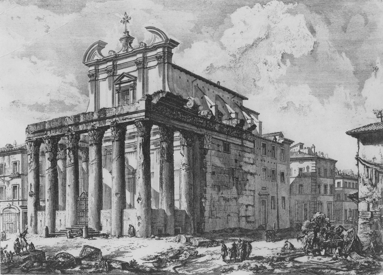 View of the Temple of Antoninus and Faustina, from the 