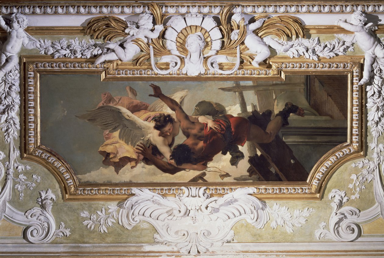An Angel Saving a Falling Craftsman from Collapsing Scaffolding, from the 