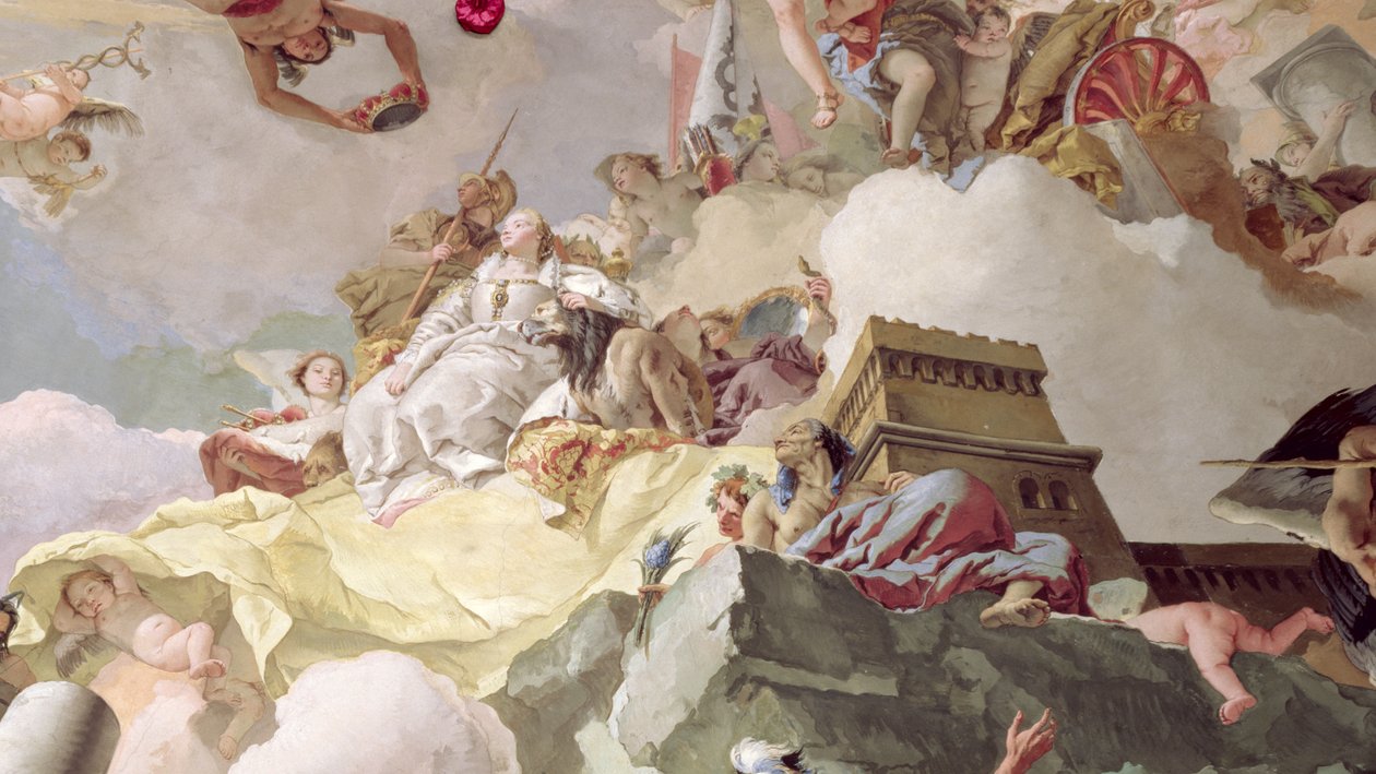 Apotheosis of the Spanish Monarchy (detail) by Giovanni Battista Tiepolo