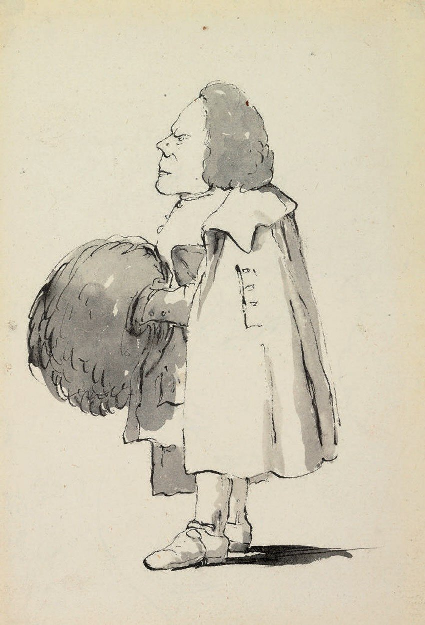 Caricature of a Short Gentleman by Giovanni Battista Tiepolo