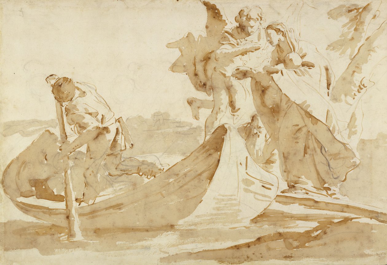 Flight into Egypt by Giovanni-Battista Tiepolo