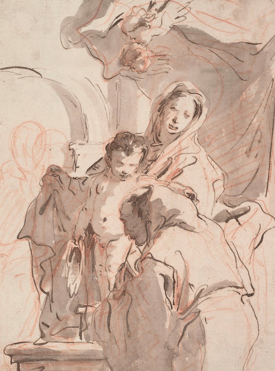 Madonna and Child with Saint, c. 1750-1760 by Giovanni Battista Tiepolo