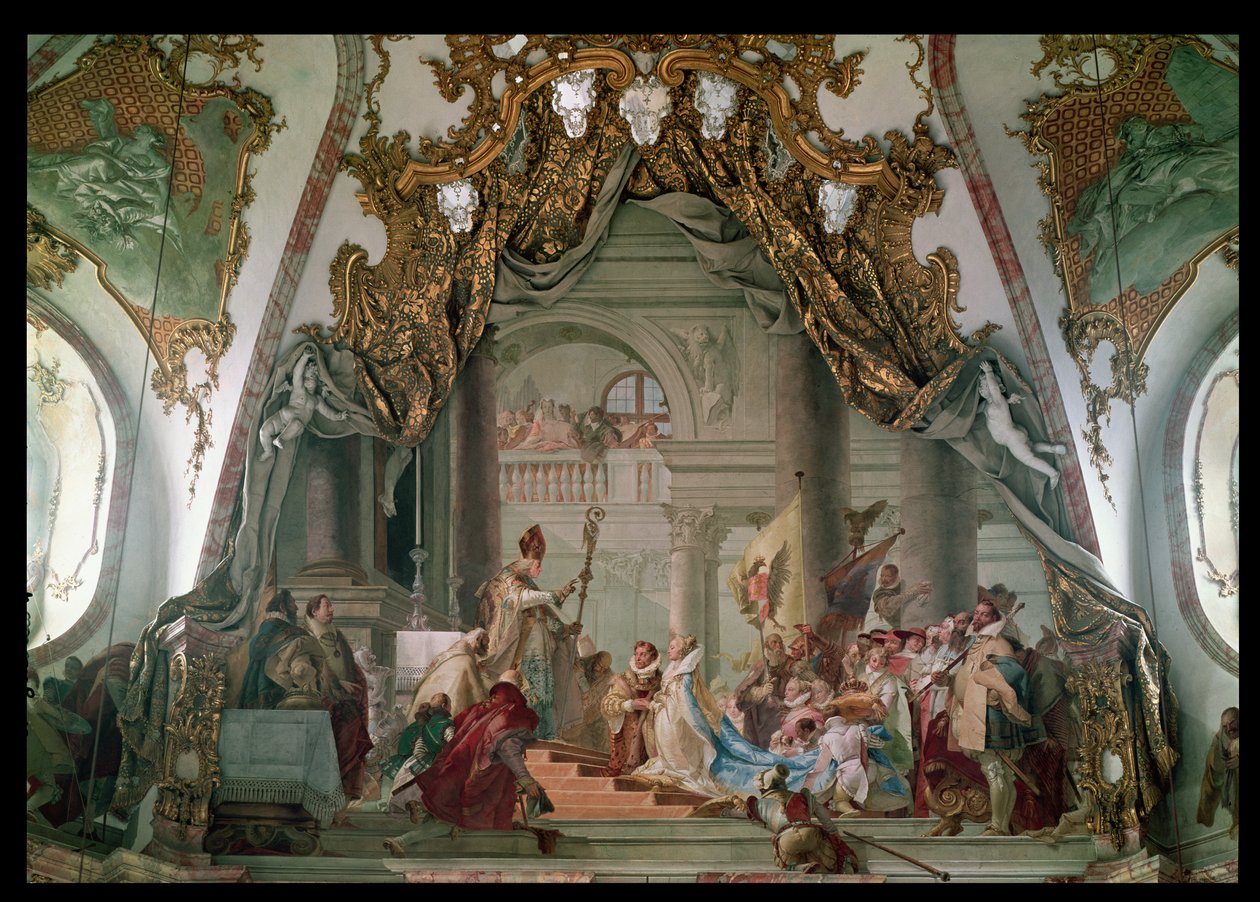 Marriage of Frederick I (c.1123-90) Barbarossa and Beatrice I (1145-84) of Burgundy in 1156 by Giovanni Battista Tiepolo