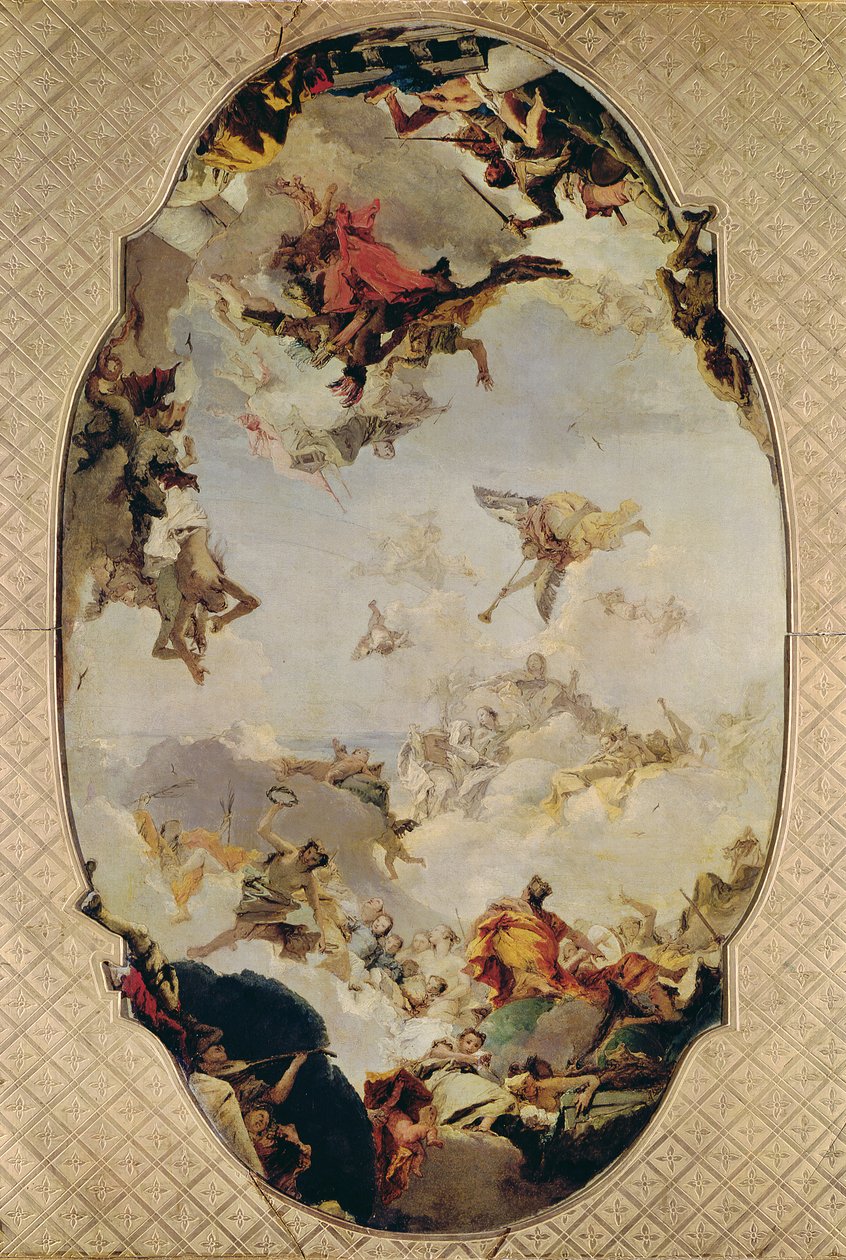 Sketch for The Apotheosis of the Pisani Family (detail) by Giovanni Battista Tiepolo