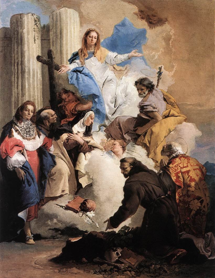 The Virgin with Six Saints by Giovanni-Battista Tiepolo