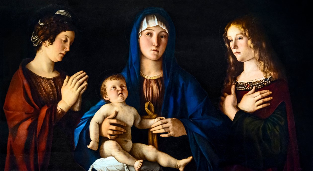 Madonna and Child with Saint Catherine of Alexandria and Mary Magdalene (Sacra Conversazione) by Giovanni Bellini