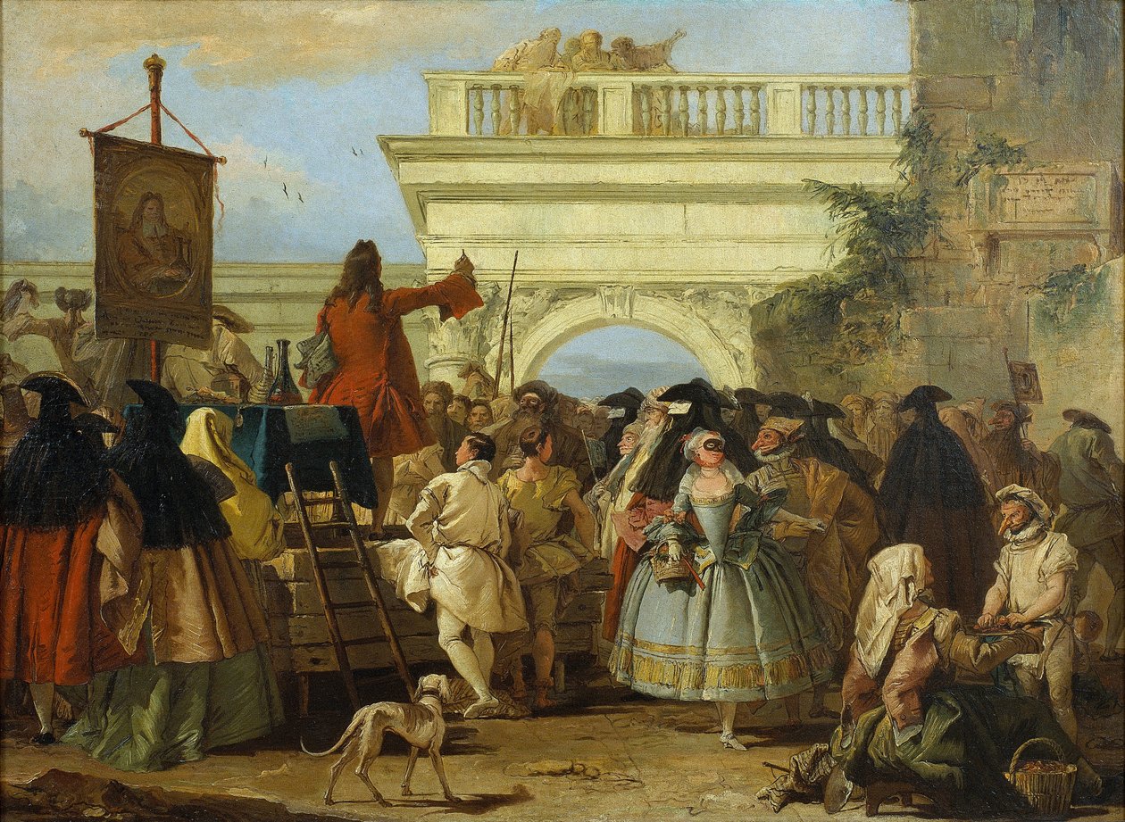 The Charlatan by Giovanni Domenico Tiepolo: Fine art print