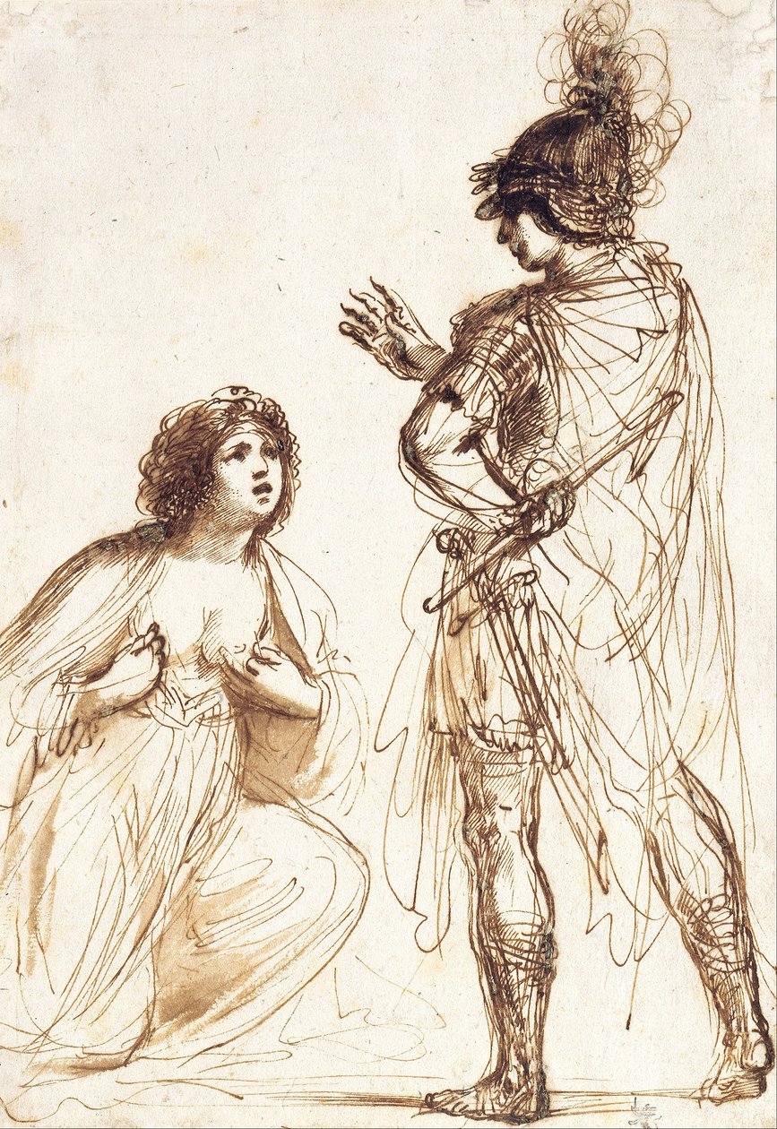 Cleopatra and Octavian by Giovanni Francesco Barbieri