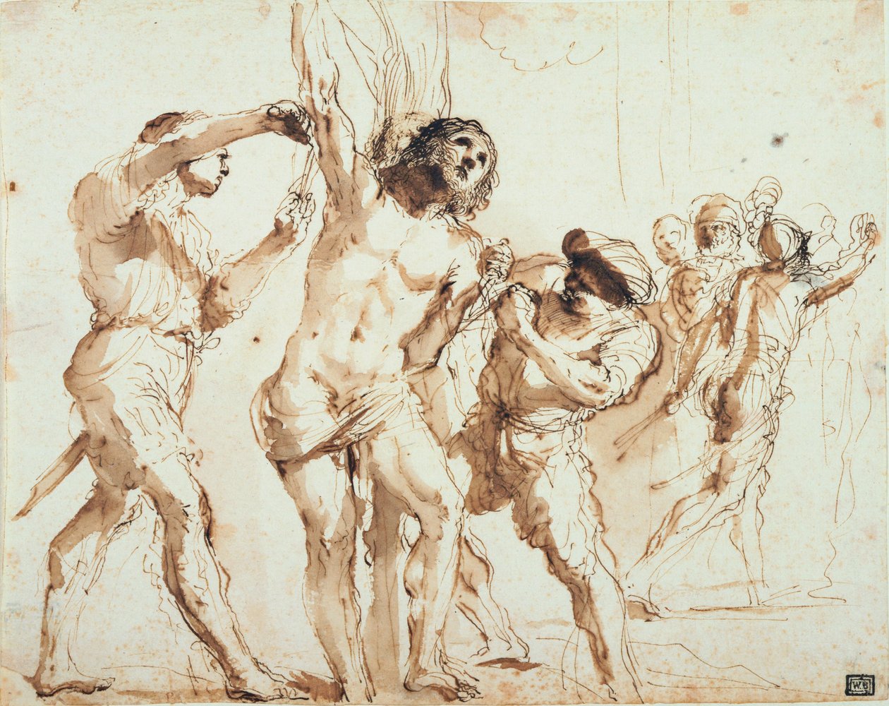 Study for the Martyrdom of St. Bartholomew by Giovanni Francesco Barbieri