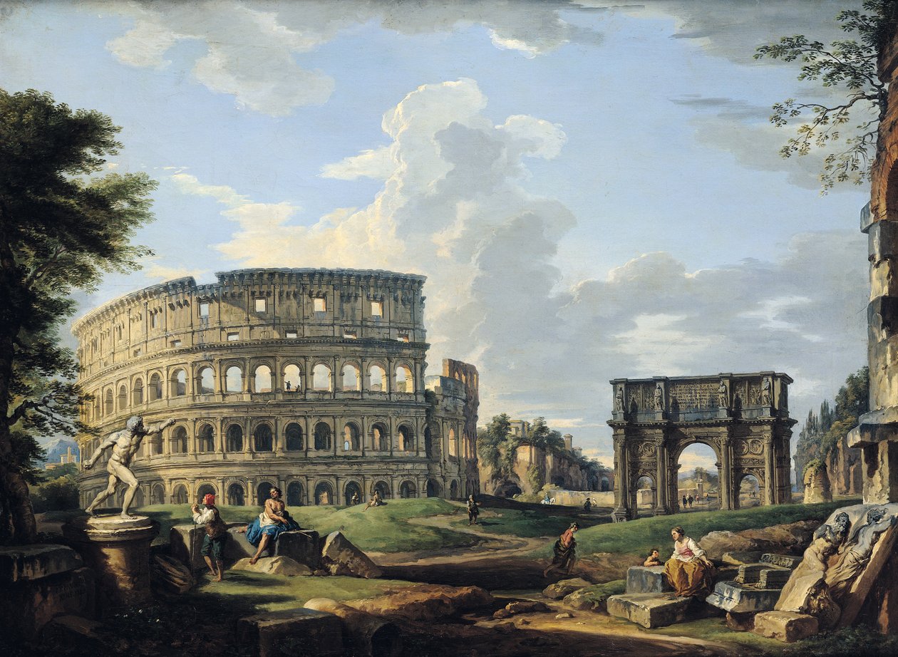 The Colosseum and the Arch of Constantine by Giovanni Paolo Pannini