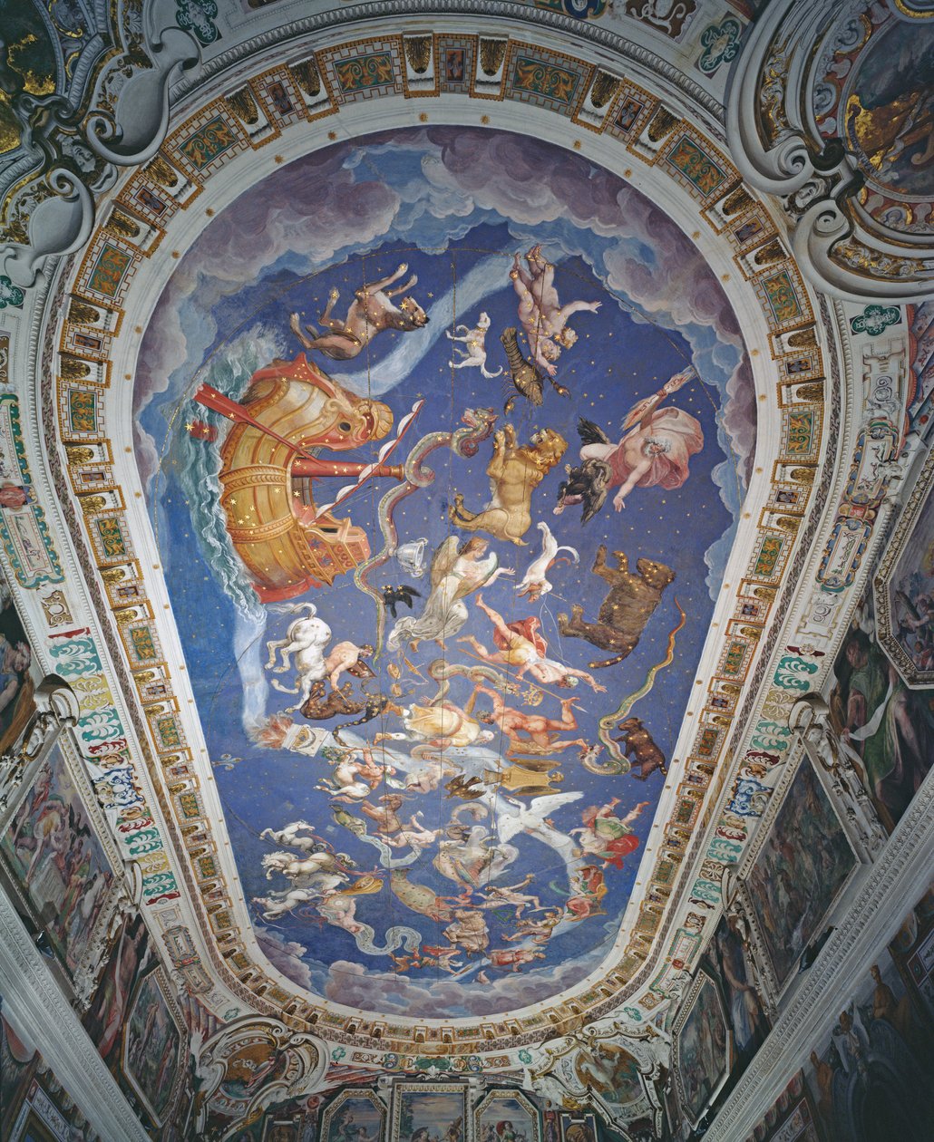 Astrological ceiling, in the Sala del Mappamondo by Giovanni de Vecchi