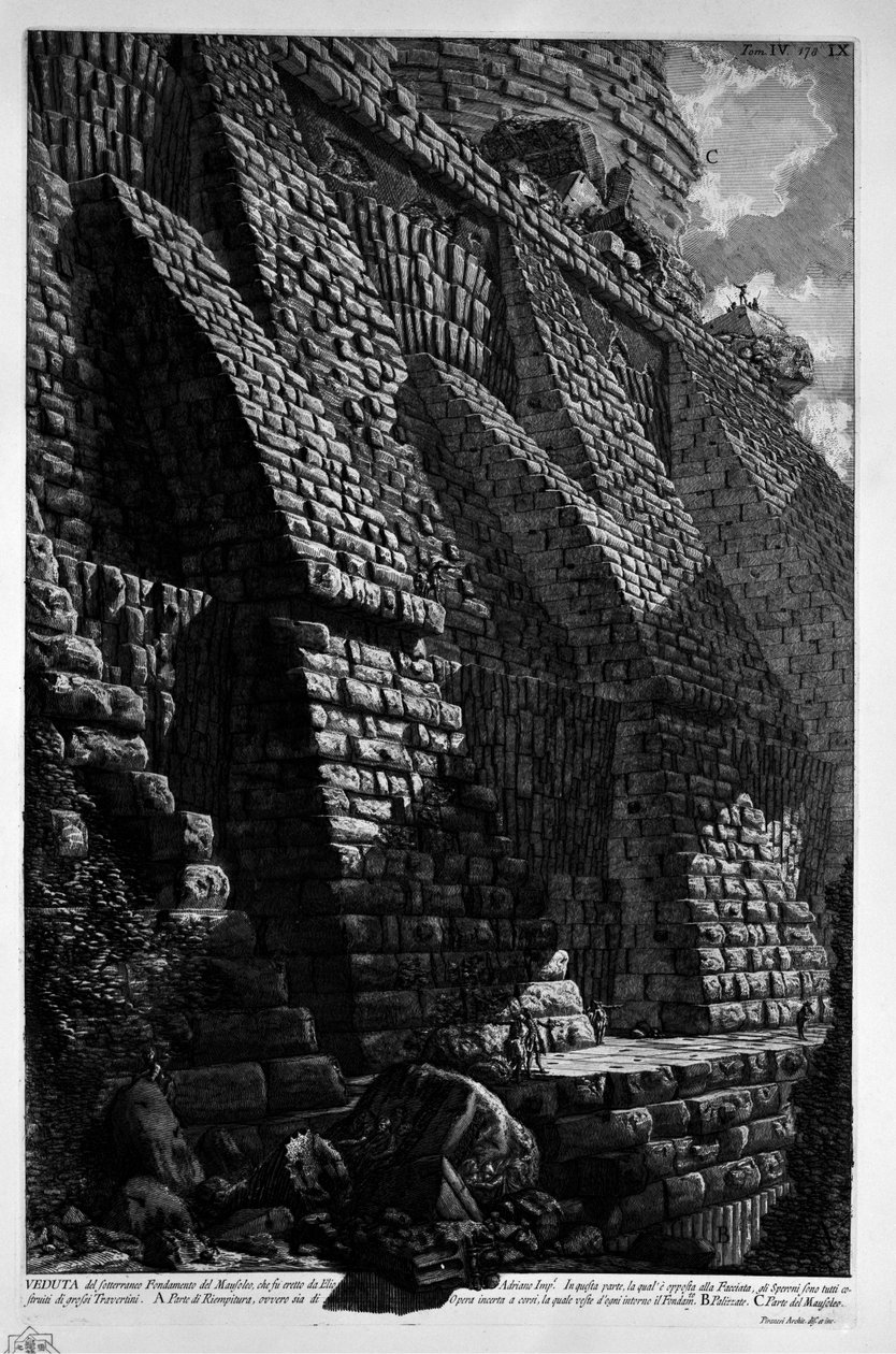 Mausoleum of Hadrian by Giovanni Battista Piranesi