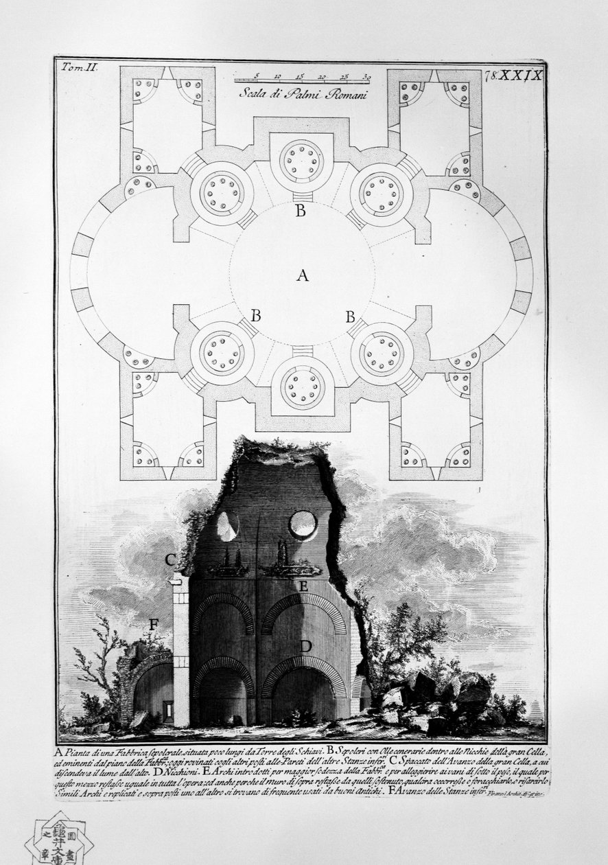 Mausoleum of Villa Gordiani by Giovanni Battista Piranesi