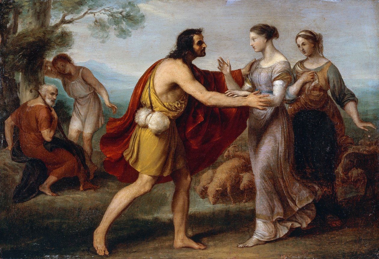 Meeting between Jacob and Rachel by Giovanni Carnovali