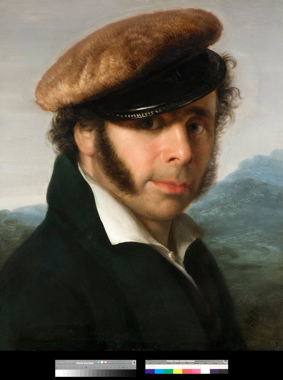 Portrait of the Italian Painter Pietro Ronzoni by Giovanni (1804 1873) Carnovali