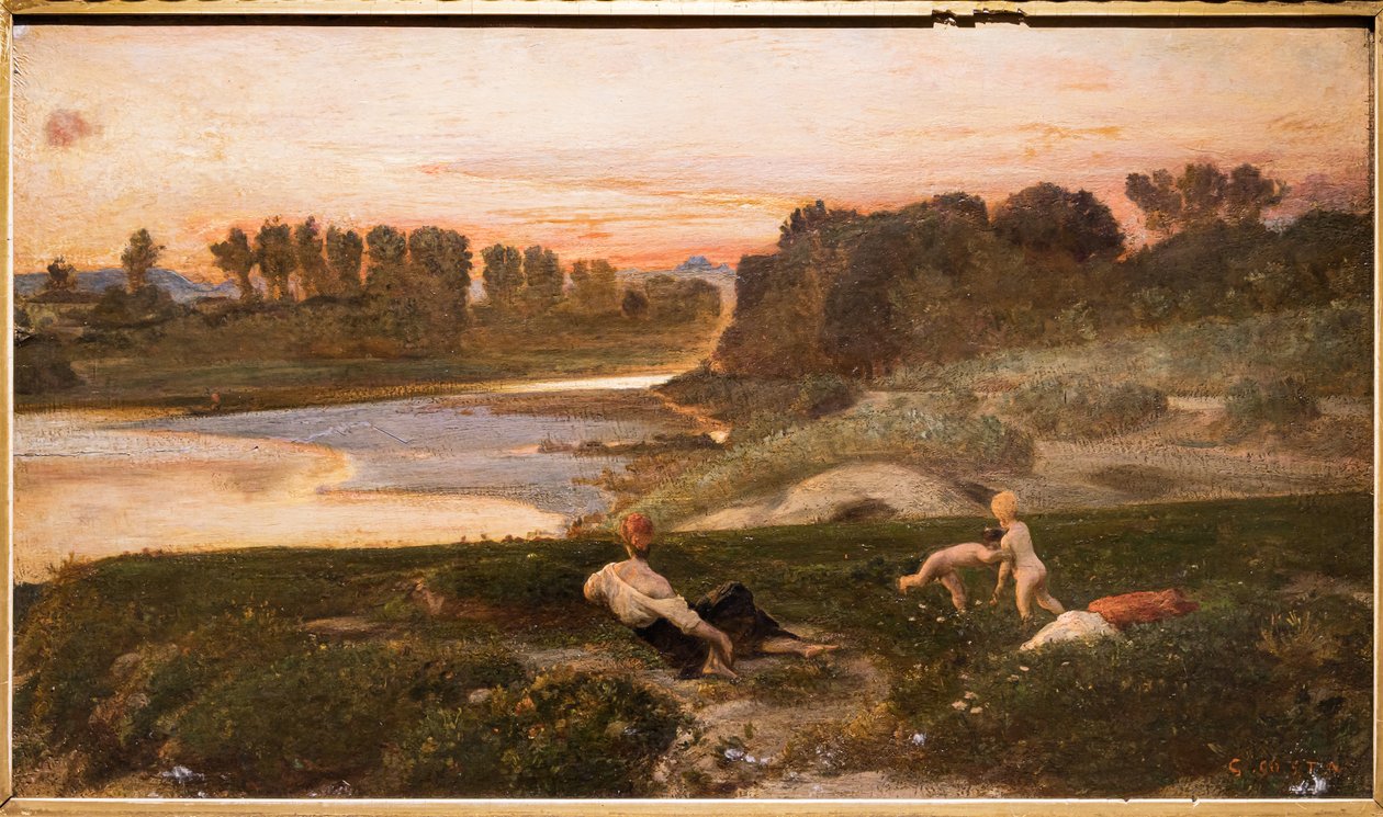 An Afternoon at the Cascine by Giovanni Costa