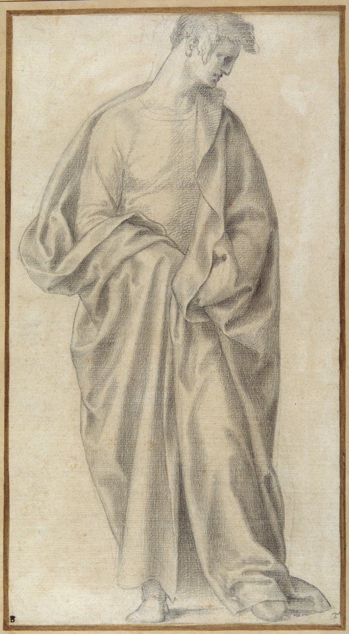 Heavily draped youth by Giovanni (attr. to) Bandini