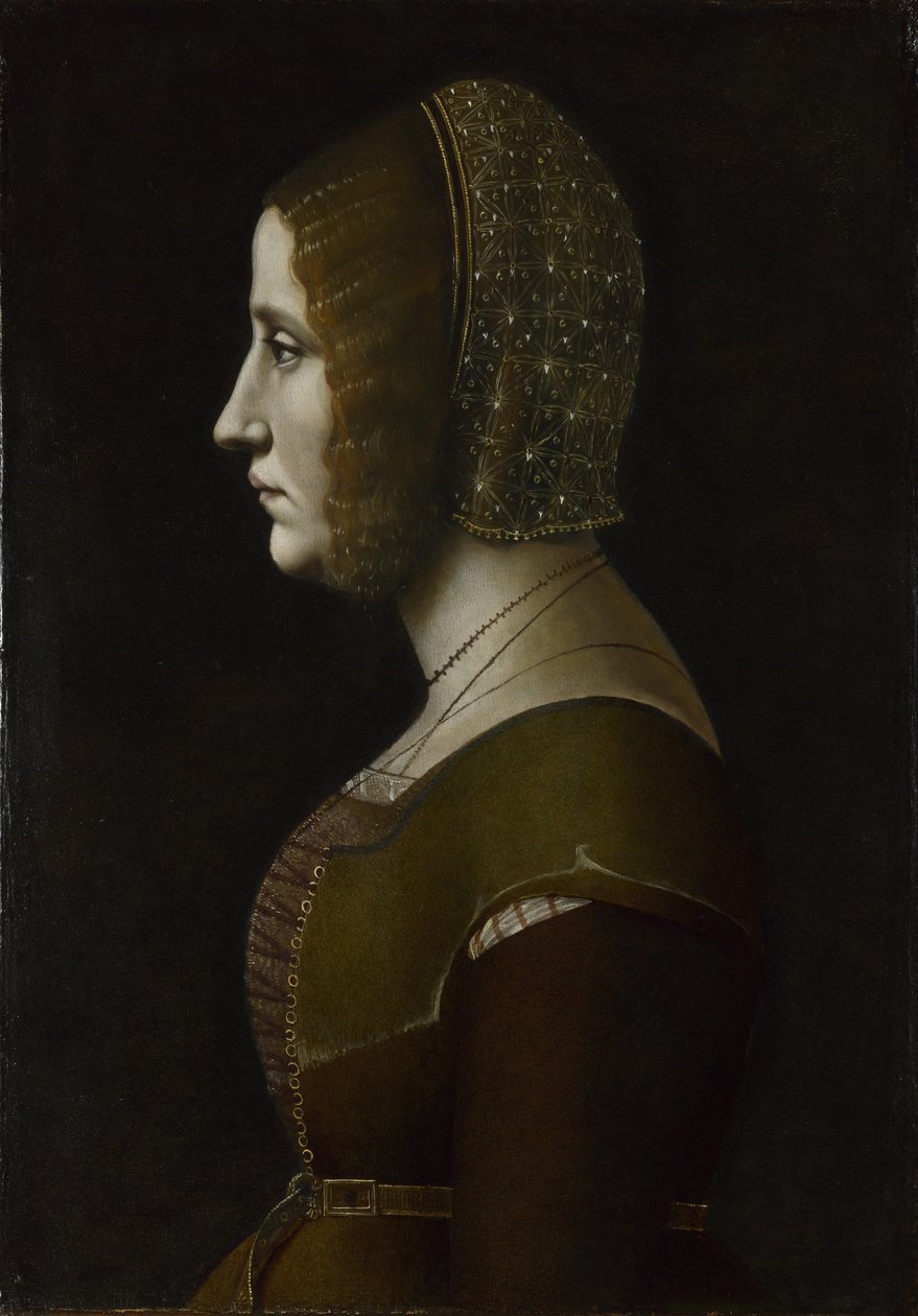 Portrait of a Woman in Profile, c. 1495 by Giovanni Ambrogio de Predis