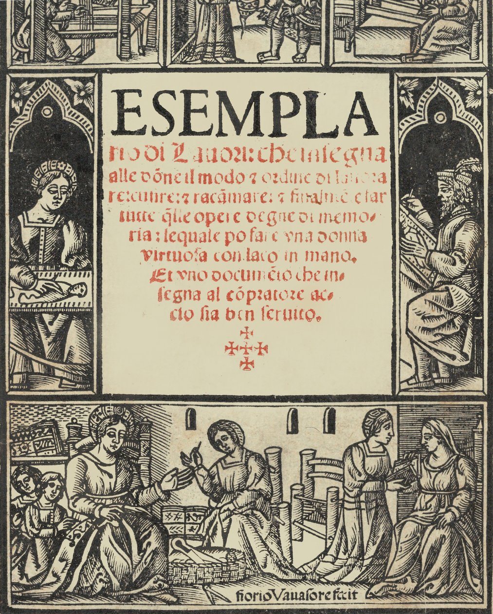 Esemplario di Lauori, Title Page Recto, August 1, 1532 by Giovanni Andrea Vavassore