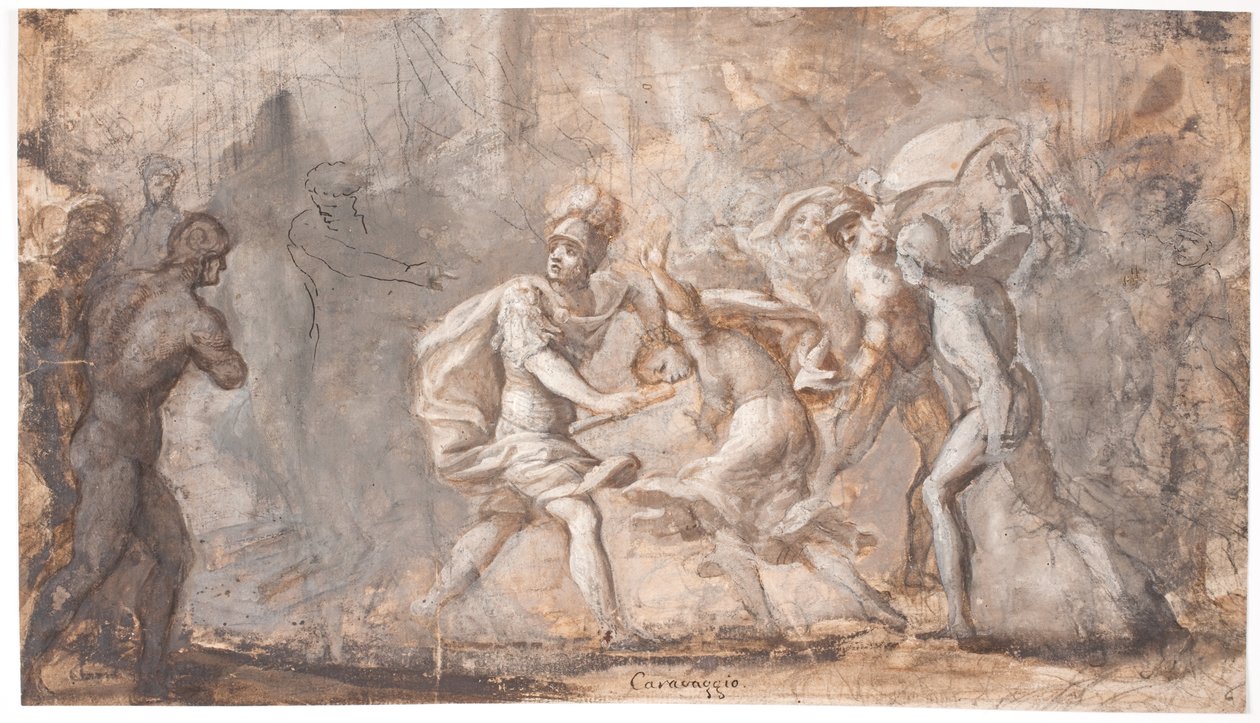 Tarpeia Being Crushed Under the Shields of the Sabines by Giovanni Angelo Canini