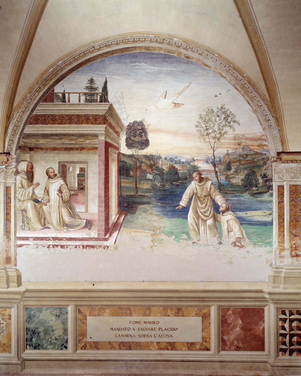 Maur Walks on Water to Rescue St Placid by Giovanni Antonio Bazzi Sodoma