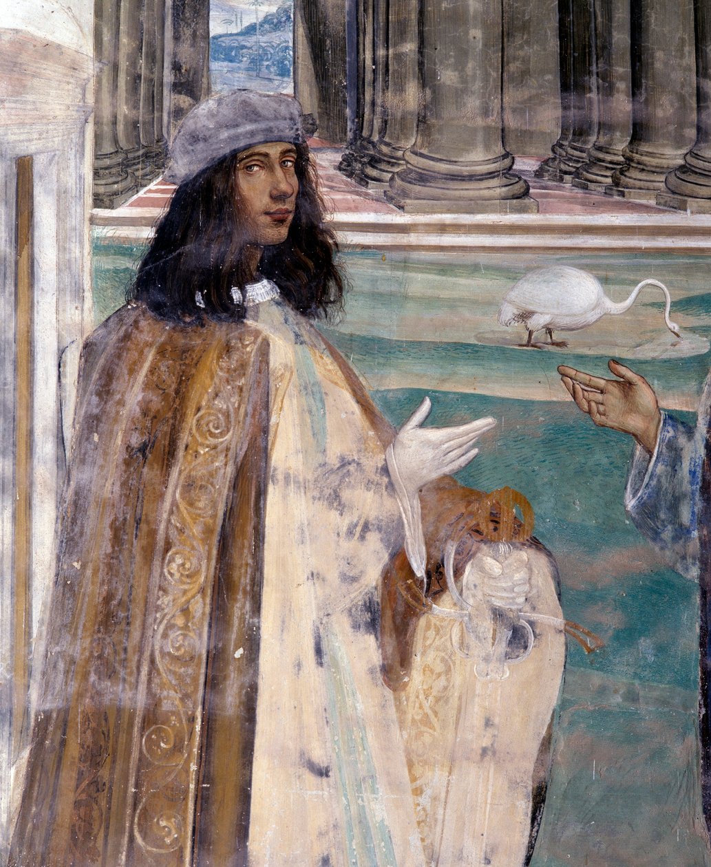 Saint Benedict Fixes a Broken Sieve (detail) by Giovanni Antonio Bazzi Sodoma
