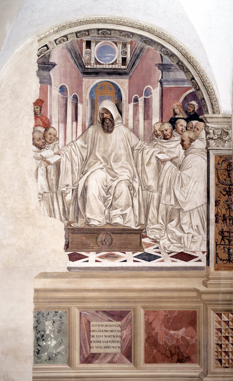 Saint Benedict Gives the Rule to the Monks by Giovanni Antonio Bazzi Sodoma