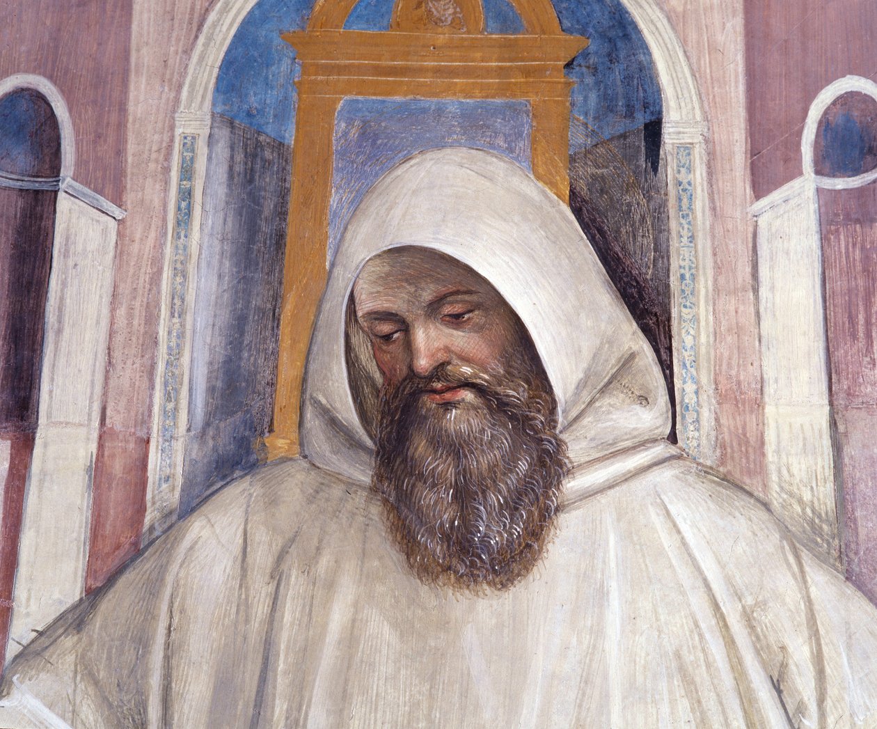 Saint Benedict Gives the Rule to the Olivetani Monks (detail) by Giovanni Antonio Bazzi Sodoma