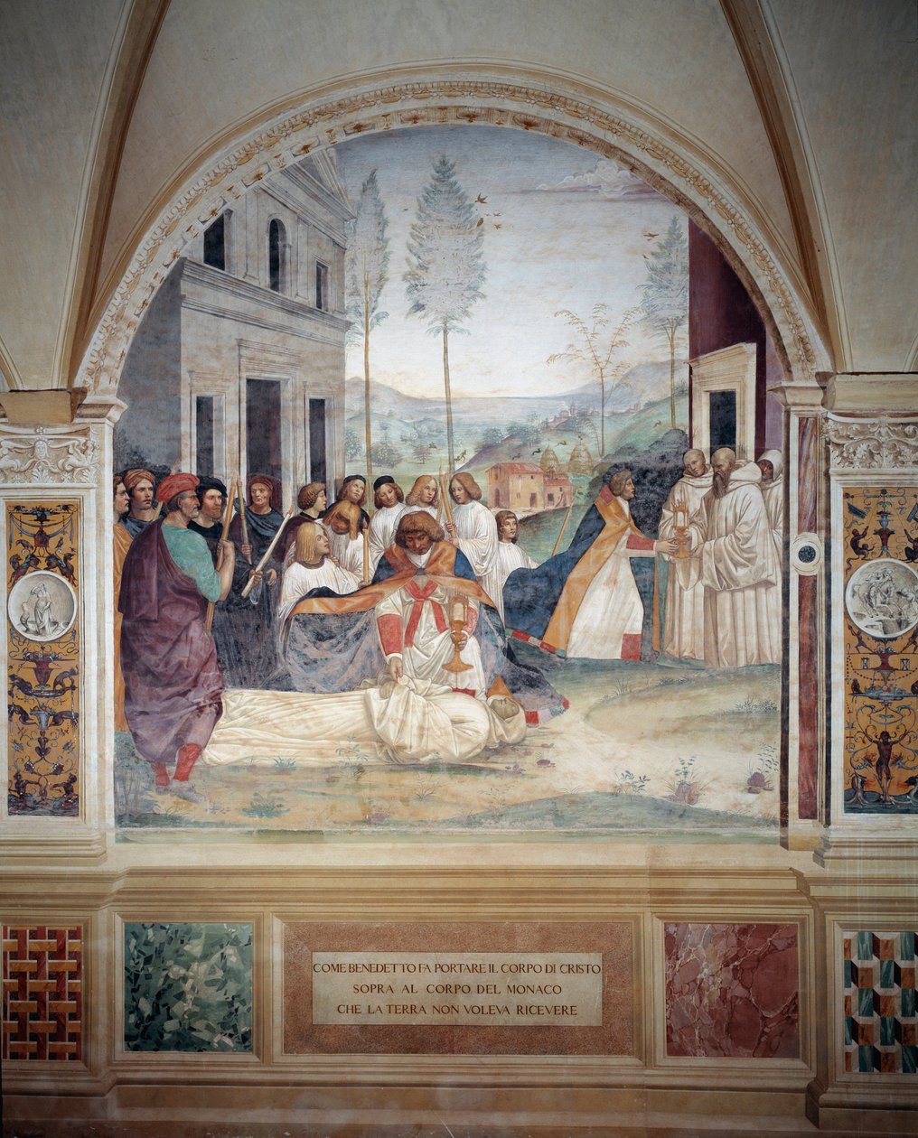 St Benedict Carries the Body of Christ by Giovanni Antonio Bazzi Sodoma