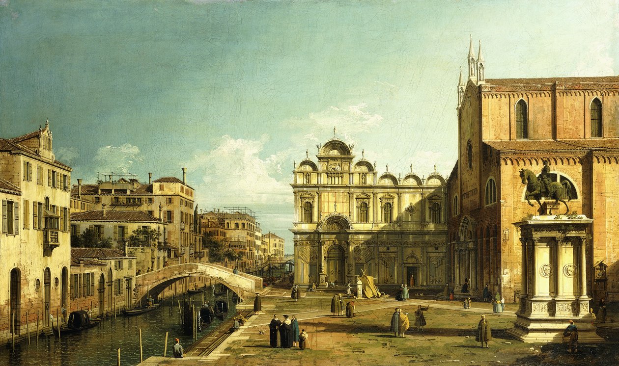 The Campo Santi Giovanni e Paolo, Venice by Giovanni Antonio Canal