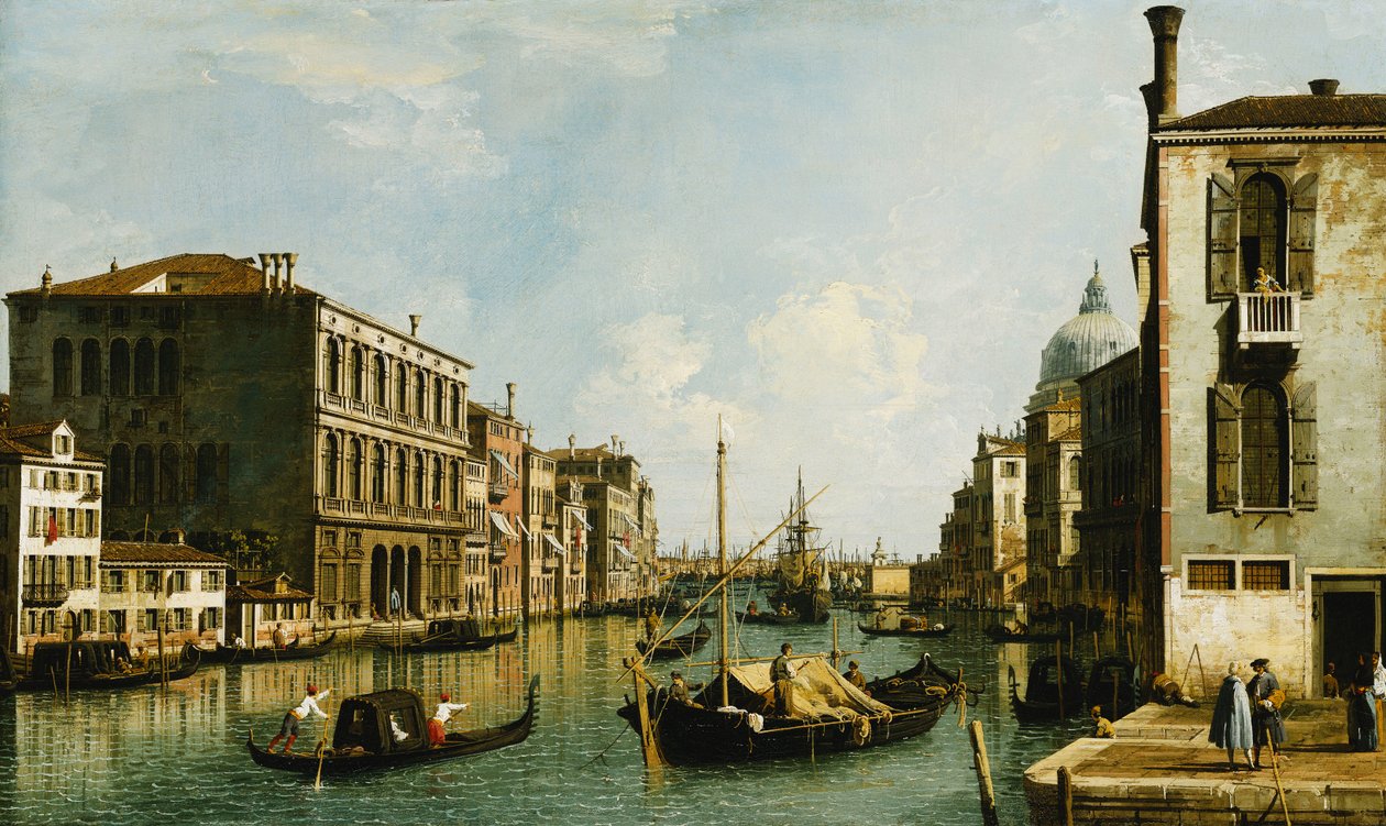 The Grand Canal, Venice, Looking East from the Campo S. Vio by Giovanni Antonio Canal