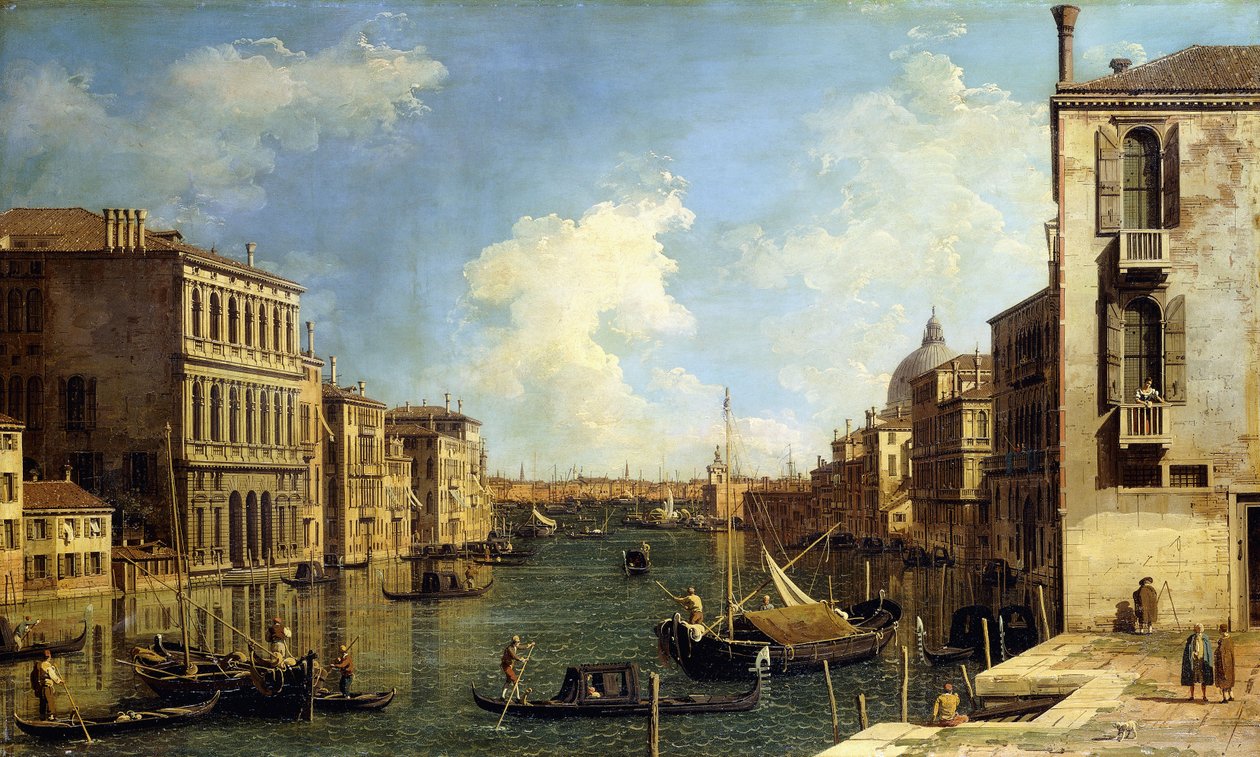The Grand Canal, Venice, Looking East from the Campo di San Vio by Giovanni Antonio Canal