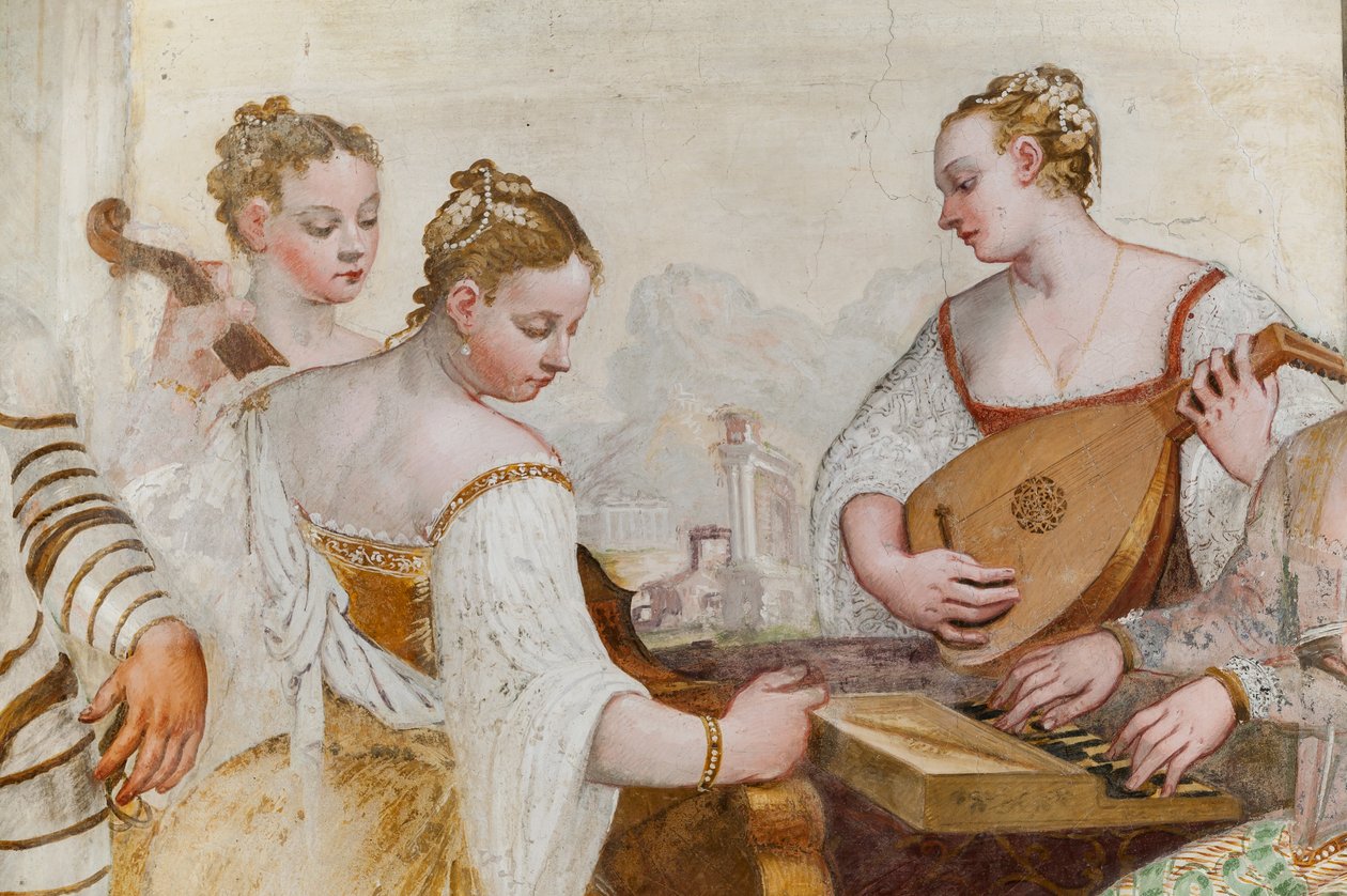 Court Ladies, (detail) by Giovanni Antonio Fasolo