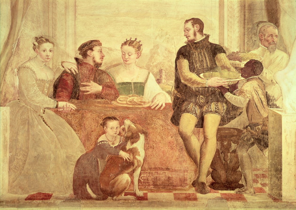 The Banquet (detail) by Giovanni Antonio Fasolo